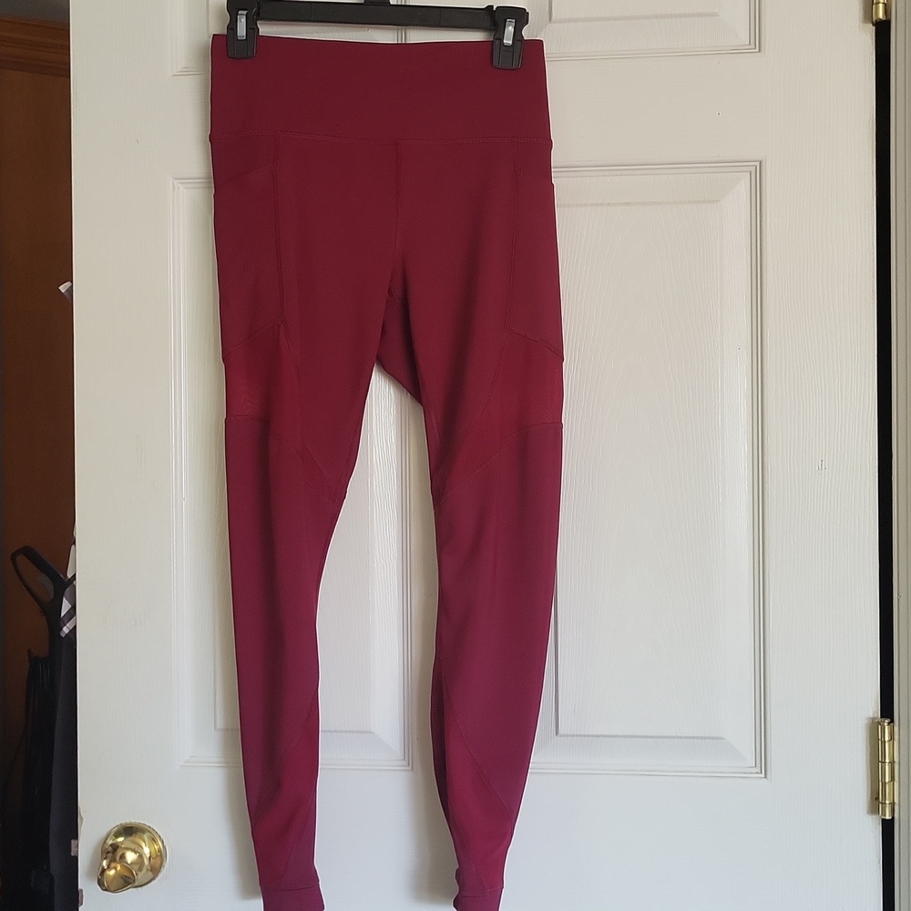 Members Mark Burgundy Ankle leggings size M